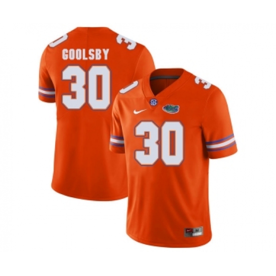 Florida Gators 30 DeAndre Goolsby Orange College Football Jersey - Ujersey