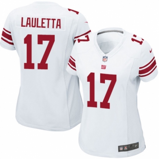 Women's Nike New York Giants #17 Kyle Lauletta Game White NFL Jersey - Ujersey