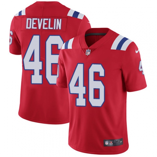 Youth Nike New England Patriots #46 James Develin Red Alternate Vapor Untouchable Limited Player NFL Jersey - Ujersey