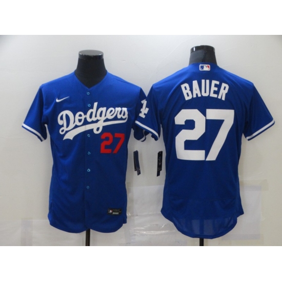 Men's Los Angeles Dodgers #27 Trevor Bauer Blue Nike Home Alternate Official Replica Player Jersey - Ujersey