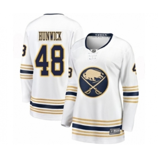 Women's Buffalo Sabres #48 Matt Hunwick Fanatics Branded White 50th Season Breakaway Hockey Jersey - Ujersey