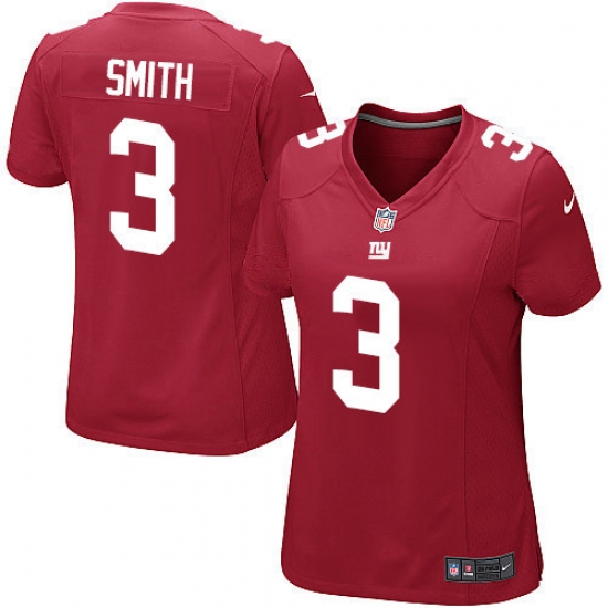 Women's Nike New York Giants #3 Geno Smith Game Red Alternate NFL Jersey - Ujersey
