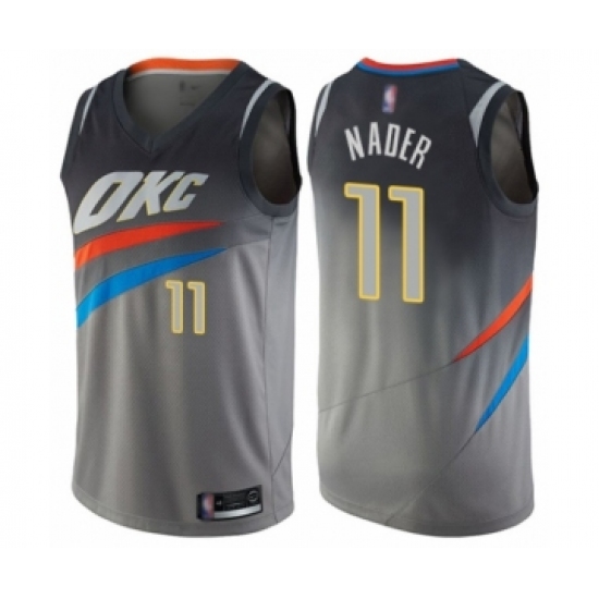 Youth Oklahoma City Thunder #11 Abdel Nader Swingman Gray Basketball Jersey - City Edition - Ujersey