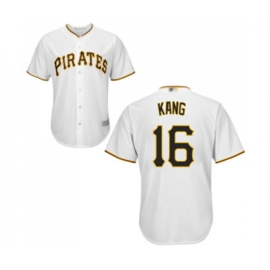 Men's Pittsburgh Pirates #16 Jung-ho Kang Replica White Home Cool Base Baseball Jersey - Ujersey