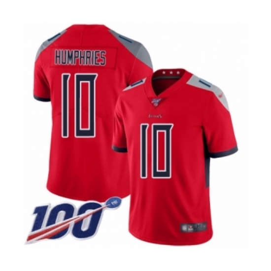 Men's Tennessee Titans #10 Adam Humphries Limited Red Inverted Legend 100th Season Football Jersey - Ujersey