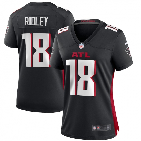 Women's Atlanta Falcons #18 Calvin Ridley Nike Black Game Player Jersey - Ujersey