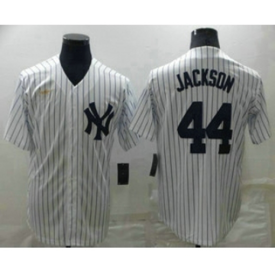 Men's New York Yankees #44 Reggie Jackson White Throwback Stitched MLB Cool Base Nike Jersey - Ujersey
