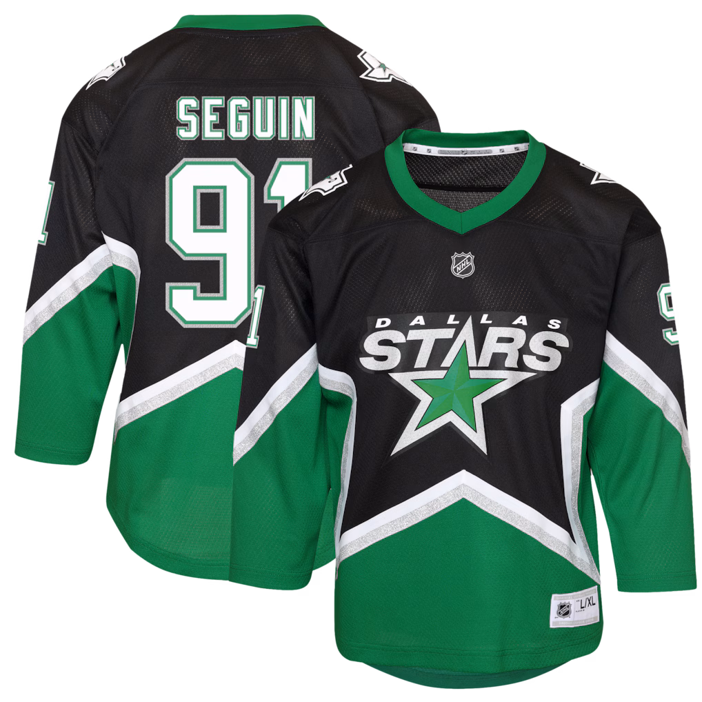 Youth Dallas Stars Tyler Seguin Outerstuff Black Alternate Replica Jersey - SUjersey01