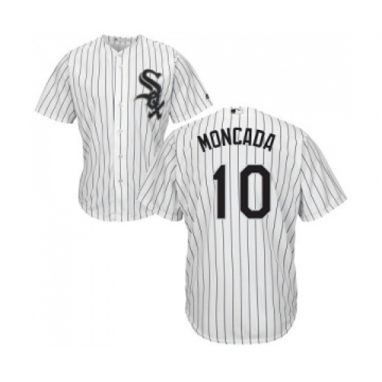 Youth Majestic Chicago White Sox #10 Yoan Moncada Replica White Home Cool Base MLB Jerseys - Ujersey