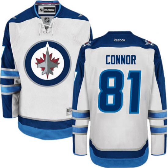 Youth Reebok Winnipeg Jets #81 Kyle Connor Authentic White Away NHL Jersey - Ujersey