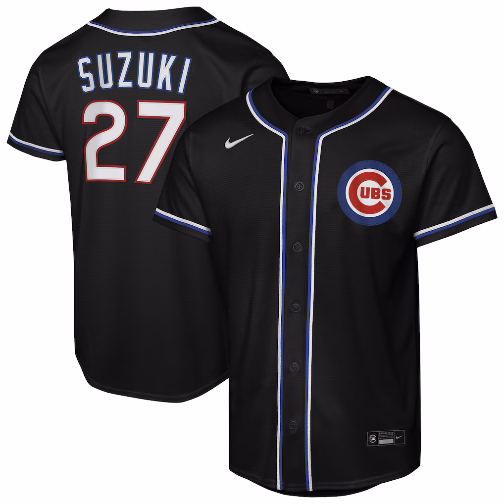 Youth Chicago Cubs Seiya Suzuki Nike Black Fashion Replica Player Jersey - Vujersey Los Angeles Rams