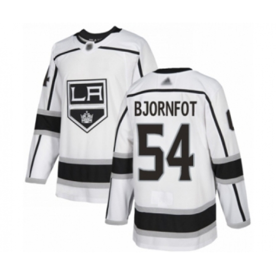 Youth Los Angeles Kings #54 Tobias Bjornfot Authentic White Away Hockey Jersey - Ujersey
