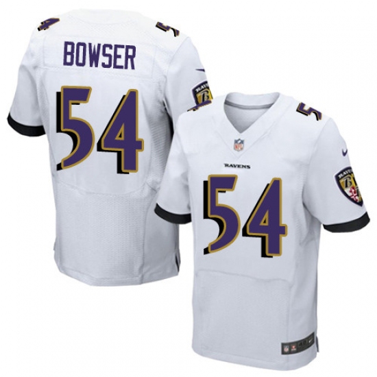 Men's Nike Baltimore Ravens #54 Tyus Bowser Elite White NFL Jersey - Ujersey