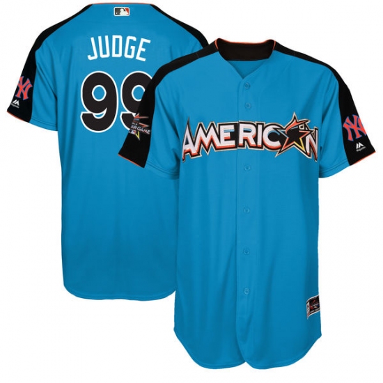 Men's Majestic New York Yankees #99 Aaron Judge Replica Blue American League 2017 MLB All-Star MLB Jersey - Ujersey