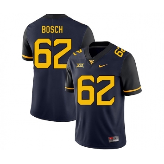 West Virginia Mountaineers 62 Kyle Bosch Navy College Football Jersey - Ujersey