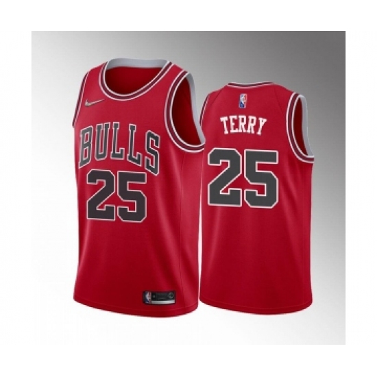 Mens Chicago Bulls #25 Dalen Terry Red Stitched Basketball Jersey - Ujersey