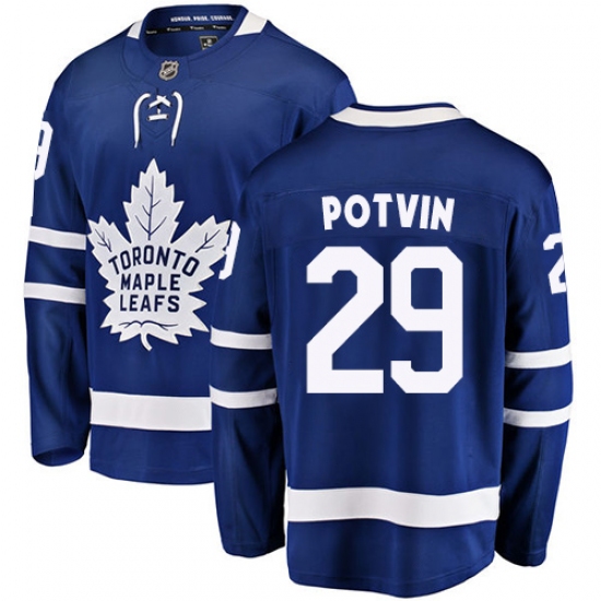 Youth Toronto Maple Leafs #29 Felix Potvin Fanatics Branded Royal Blue Home Breakaway NHL Jersey - Ujersey