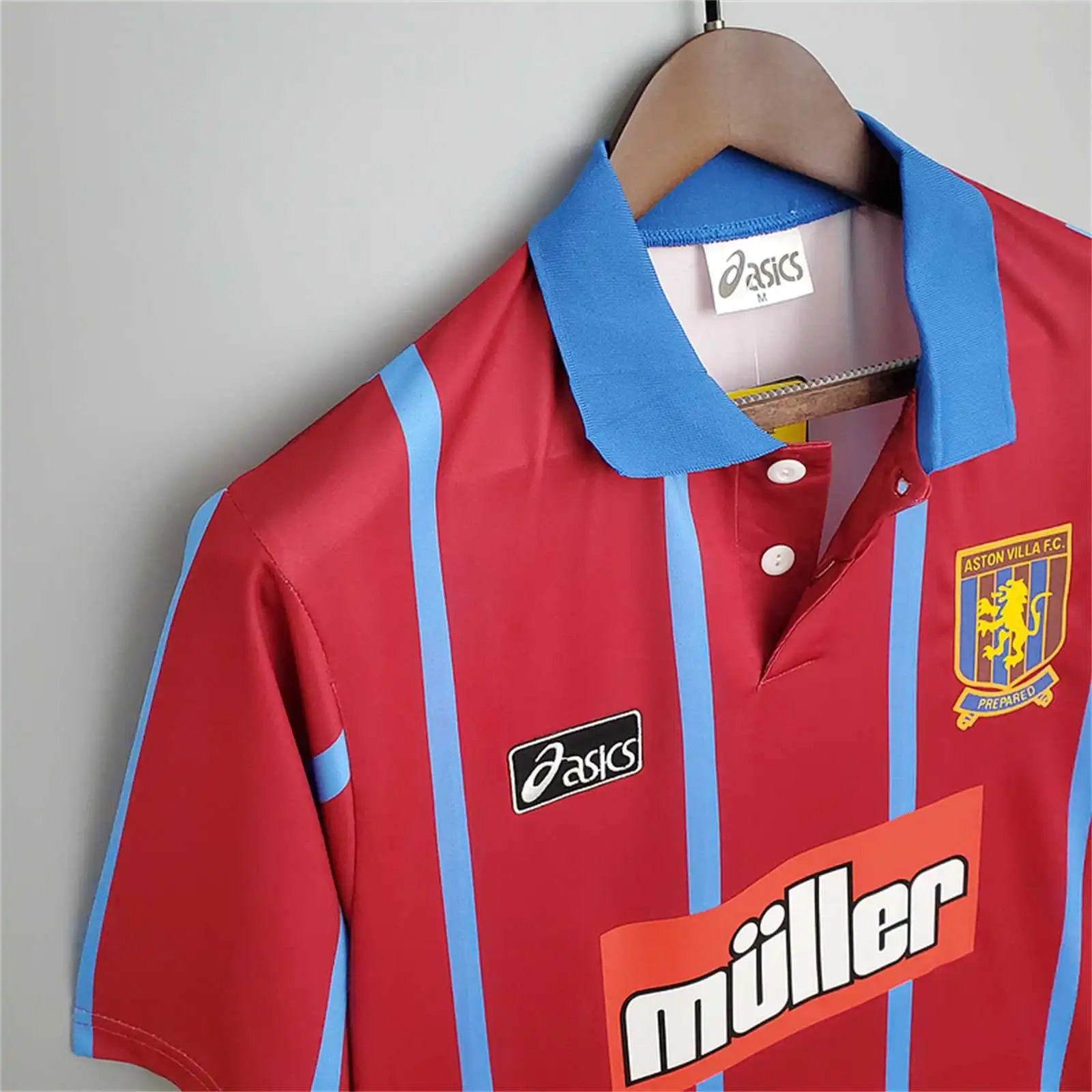 Aston Villa Retro Football Jersey Home Custom Shirt 1993-95 - ujerseystore