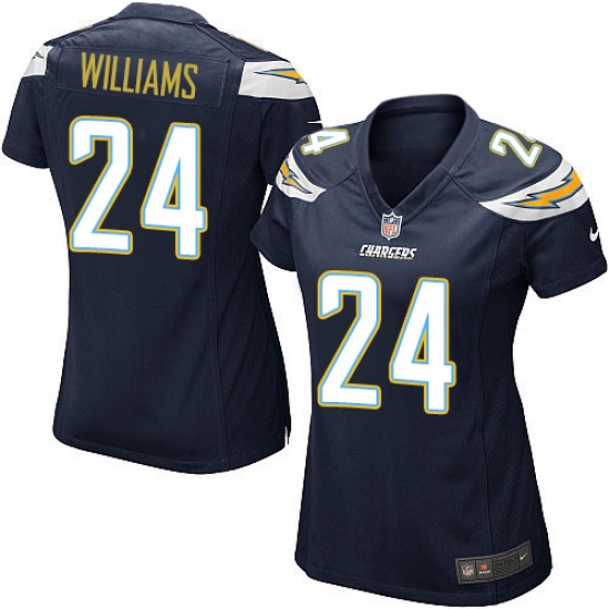 Women's Nike Los Angeles Chargers #24 Trevor Williams Game Navy Blue Team Color NFL Jersey - Ujersey