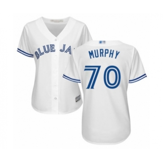 Women's Toronto Blue Jays #70 Patrick Murphy Authentic White Home Baseball Player Jersey - Ujersey