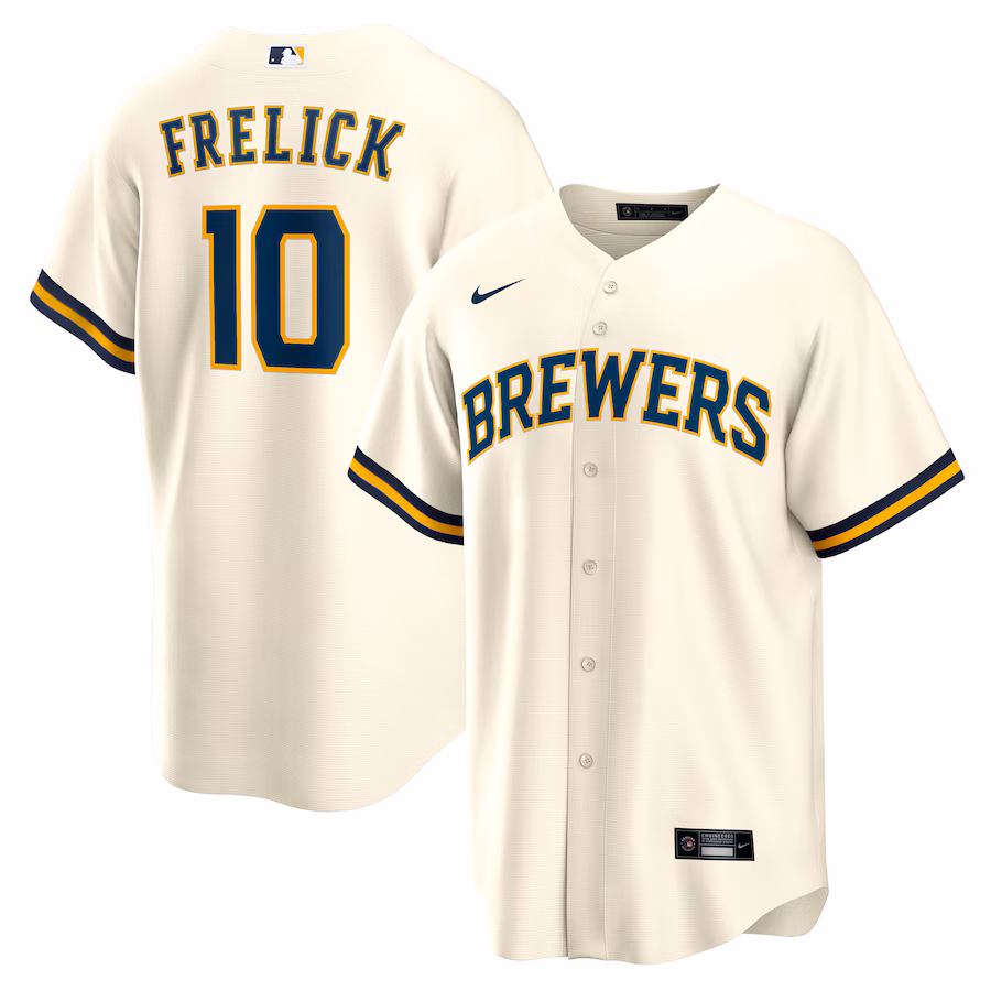 Youth Milwaukee Brewers Sal Frelick Nike Cream Home Replica Jersey - Ujersey