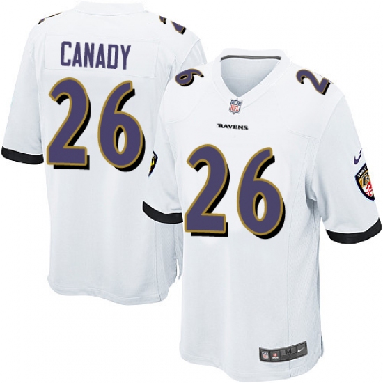 Men's Nike Baltimore Ravens #26 Maurice Canady Game White NFL Jersey - Ujersey