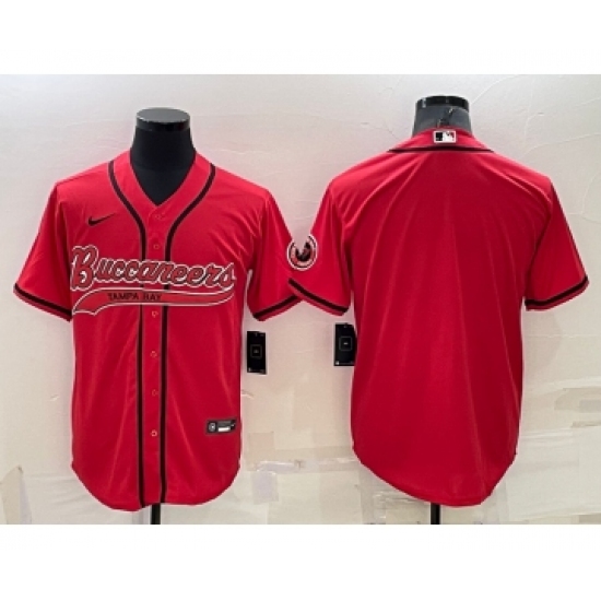 Men's Tampa Bay Buccaneers Blank Red Stitched Cool Base Nike Baseball Jersey - Ujersey