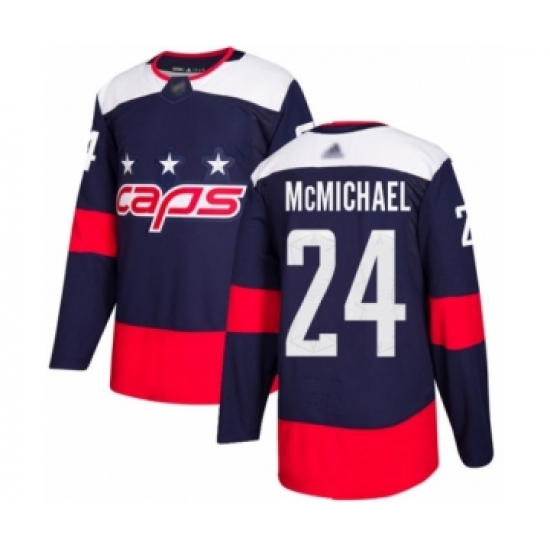 Youth Washington Capitals #24 Connor McMichael Authentic Navy Blue 2018 Stadium Series Hockey Jersey - Ujersey