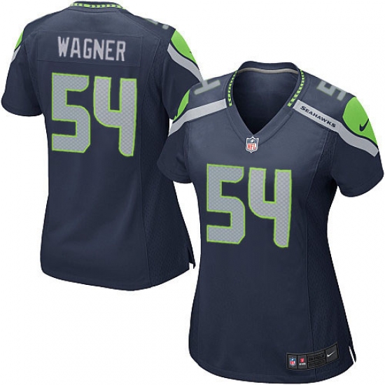 Women's Nike Seattle Seahawks #54 Bobby Wagner Game Steel Blue Team Color NFL Jersey - Ujersey