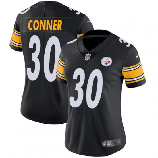 Women's Nike Pittsburgh Steelers #30 James Conner Black Team Color Vapor Untouchable Limited Player NFL Jersey - Ujersey