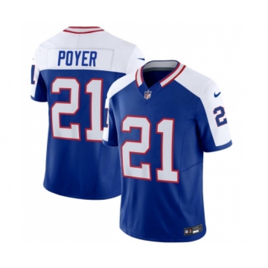 Men's Nike Buffalo Bills #21 Jordan Poyer Blue White 2023 F.U.S.E. Throwback Vapor Untouchable Limited Football Stitched Jersey - Ujersey