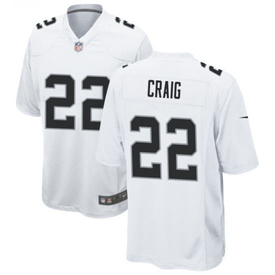 Men's Las Vegas Raiders #22 Roger Craig Nike White Vapor Limited Jersey - Ujersey