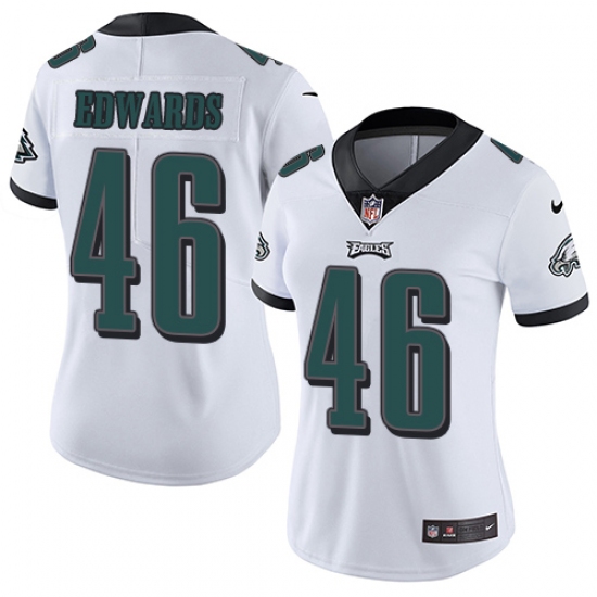 Women's Nike Philadelphia Eagles #46 Herman Edwards White Vapor Untouchable Limited Player NFL Jersey - Ujersey