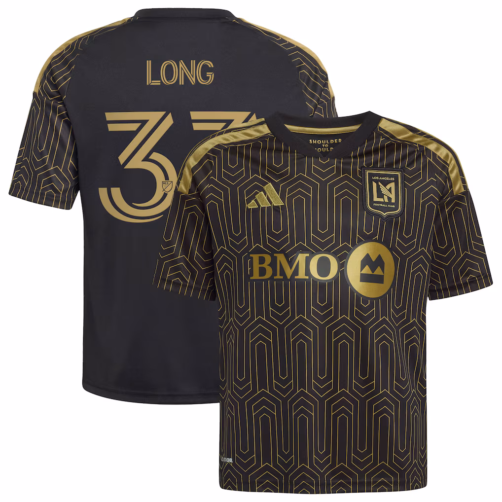 Youth LAFC Aaron Long adidas Black 2026 Primary Kit Replica Jersey