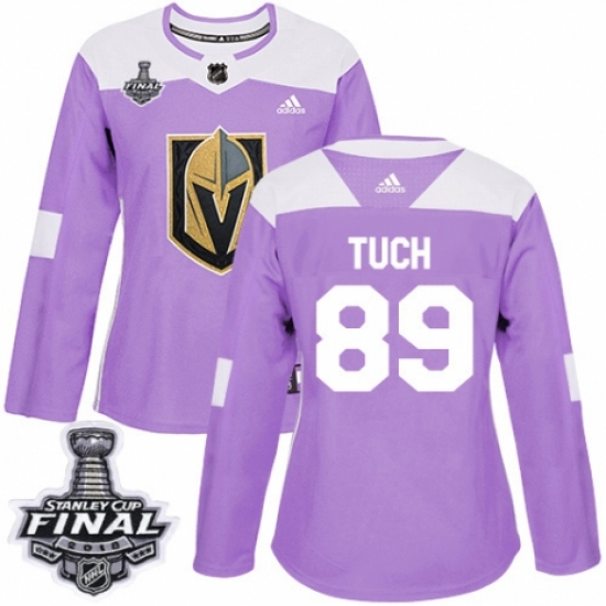 Women's Adidas Vegas Golden Knights #89 Alex Tuch Authentic Purple Fights Cancer Practice 2018 Stanley Cup Final NHL Jersey - Ujersey