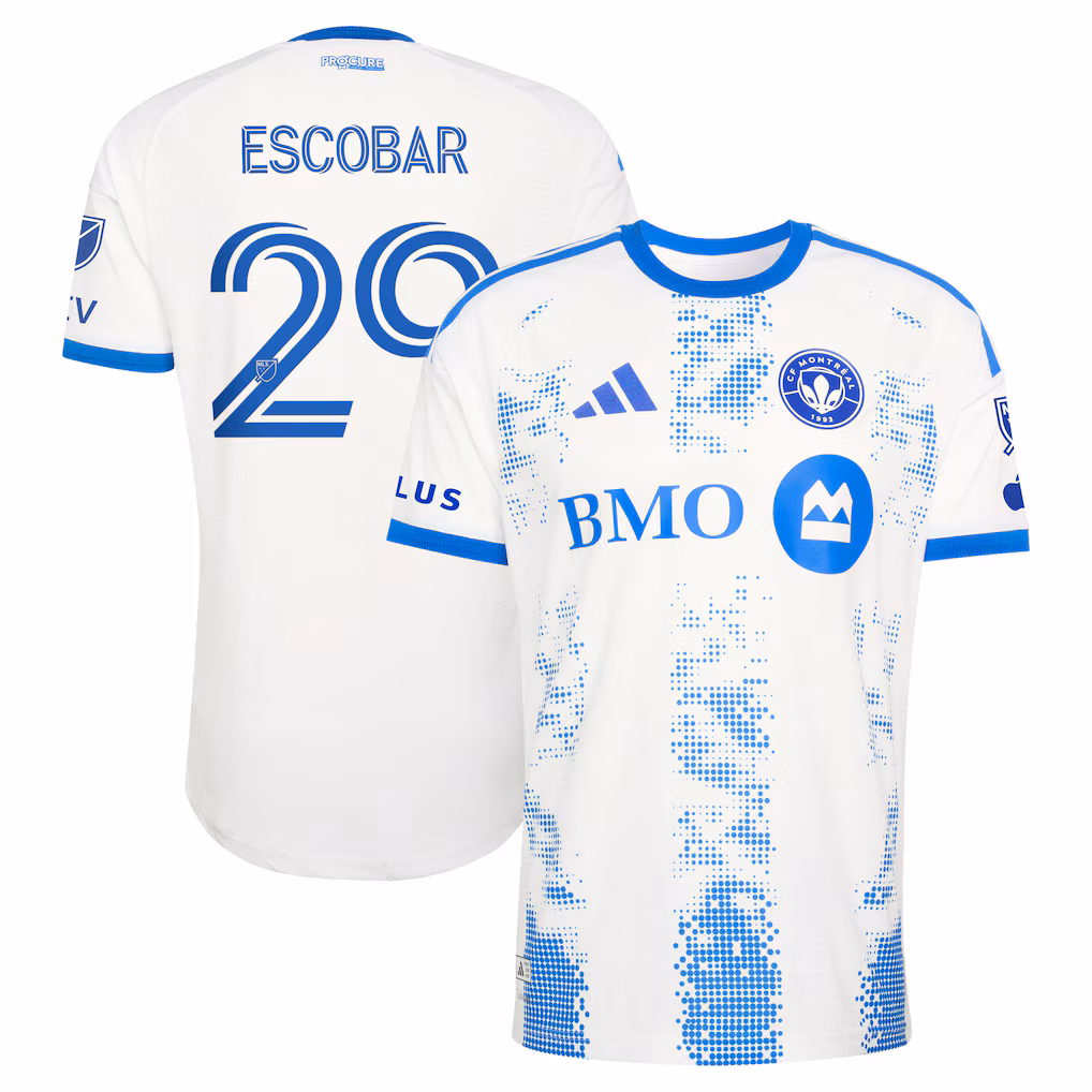 Men's CF Montreal Franco Escobar adidas White 2026 The Procure Jersey On-Field Authentic Patch Jersey - Ujersey NHL