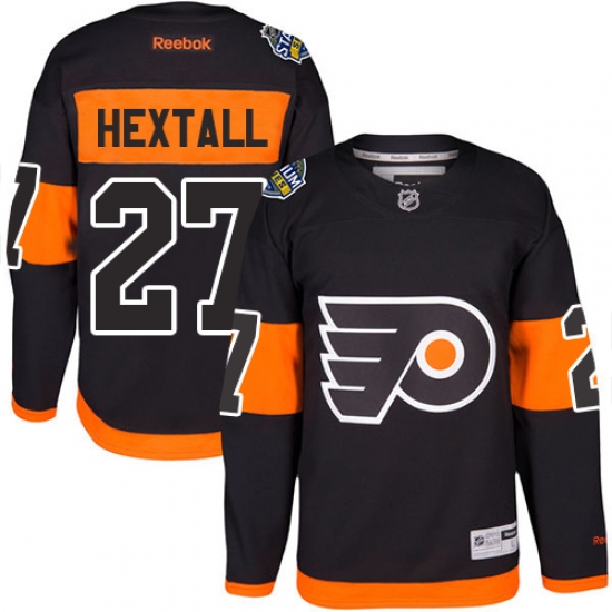 Men's Reebok Philadelphia Flyers #27 Ron Hextall Premier Black 2017 Stadium Series NHL Jersey - Ujersey