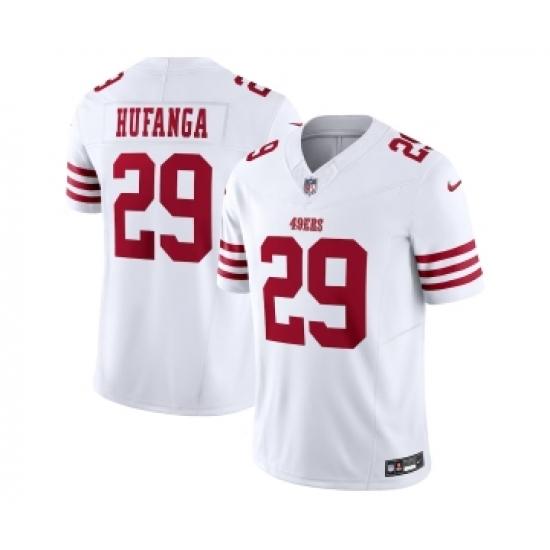 Men's Nike San Francisco 49ers #29 Talanoa Hufanga White 2023 F.U.S.E. Vapor Untouchable Limited Stitched Football Jersey - Ujersey