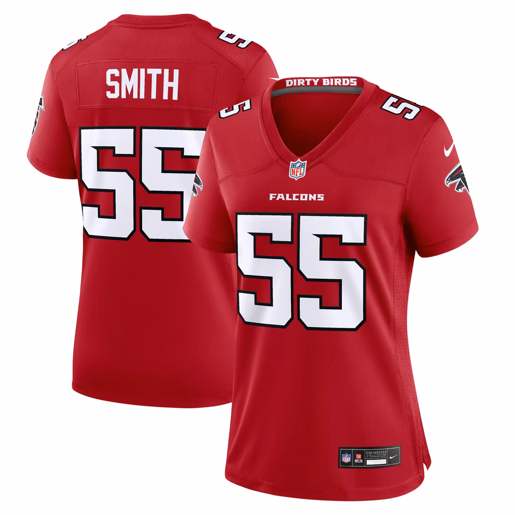 Women's Atlanta Falcons Za'Darius Smith Nike Red Team Game Jersey