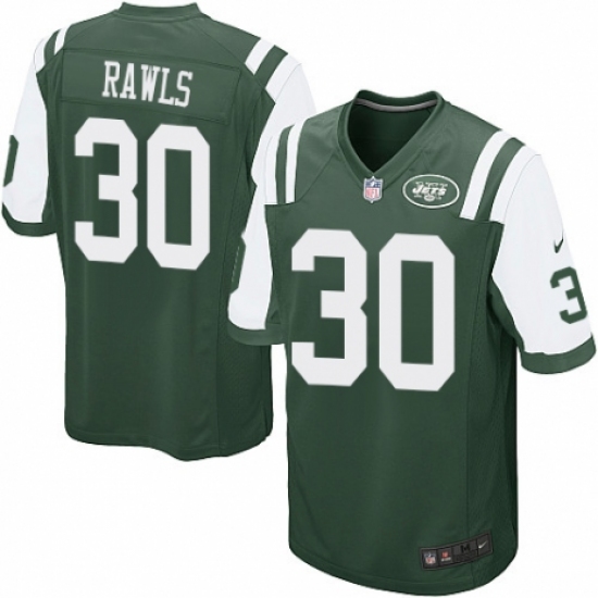 Men's Nike New York Jets #30 Thomas Rawls Game Green Team Color NFL Jersey - Ujersey