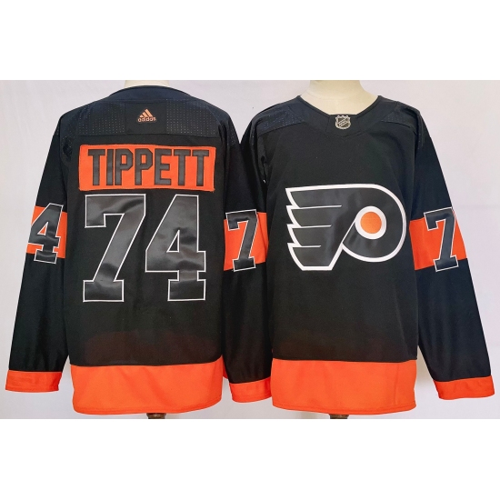 Men's Philadelphia Flyers #74 Owen Tippett Black Alternate Authentic Jersey - Ujersey