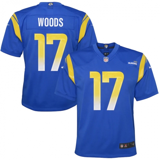 Youth Los Angeles Rams #17 Robert Woods Blue Nike Royal Game Jersey.webp - Ujersey