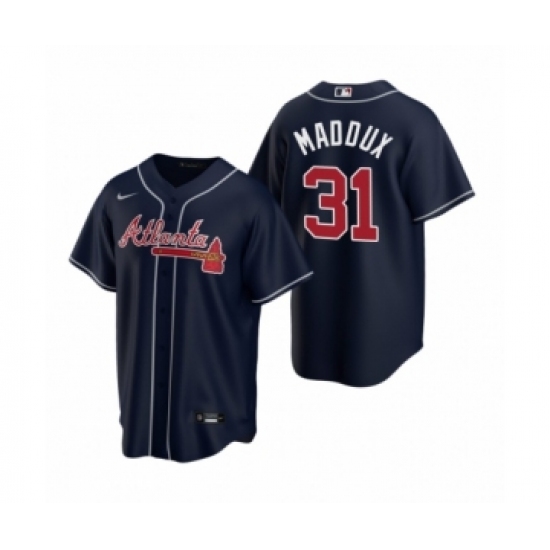Men's Atlanta Braves #31 Greg Maddux Nike Navy 2020 Replica Alternate Jersey - Ujersey