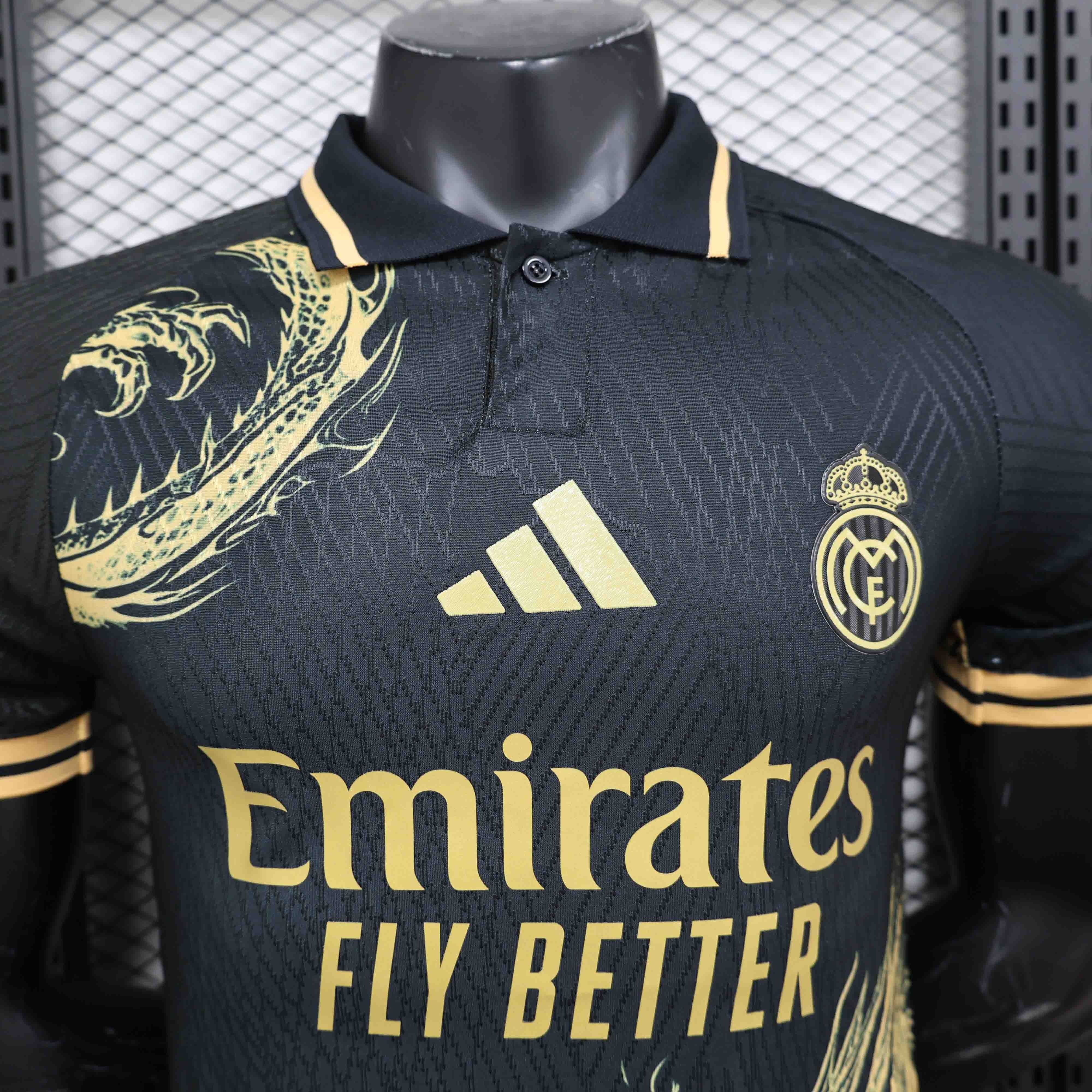 Real Madrid Soccer Jersey Golden Dragon Special Edition Shirt 2024/25