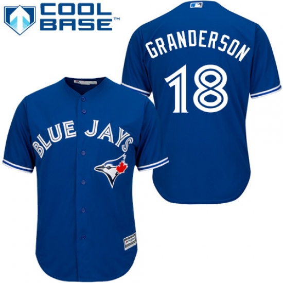 Youth Majestic Toronto Blue Jays #18 Curtis Granderson Authentic Blue Alternate MLB Jersey - Ujersey