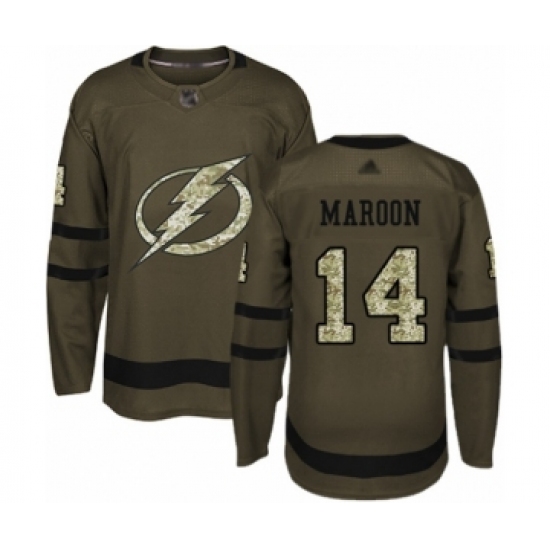 Youth Tampa Bay Lightning #14 Patrick Maroon Authentic Green Salute to Service Hockey Jersey - Ujersey