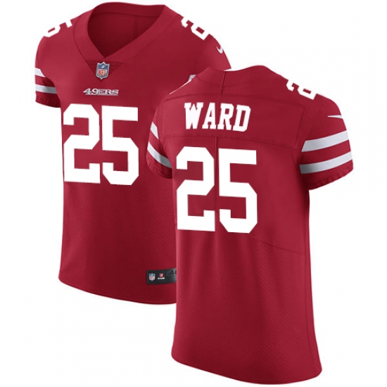 Men's Nike San Francisco 49ers #25 Jimmie Ward Red Team Color Vapor Untouchable Elite Player NFL Jersey - Ujersey