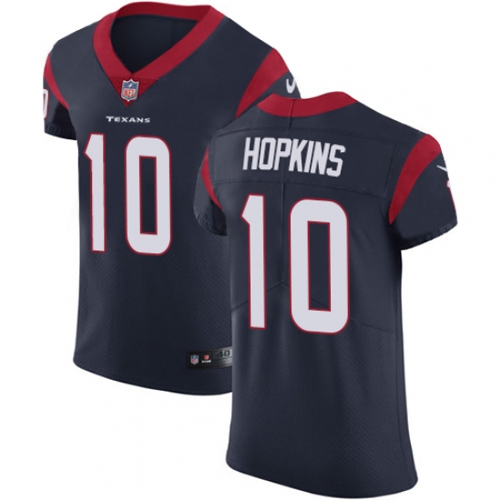 Men's Nike Houston Texans #10 DeAndre Hopkins Navy Blue Team Color Vapor Untouchable Elite Player NFL Jersey - Ujersey