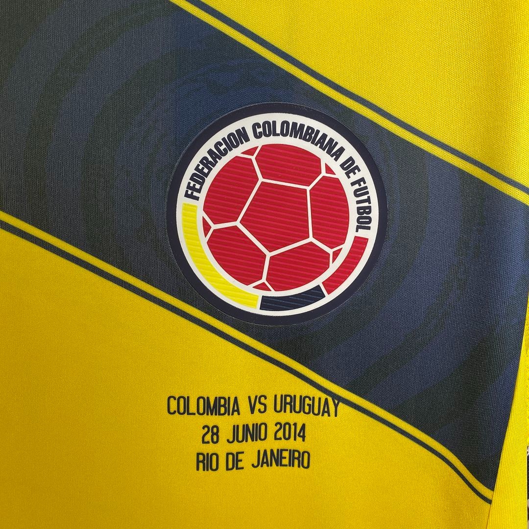 Colombia Retro Soccer Jersey Home Custom Shirt 2014 - ujerseystore