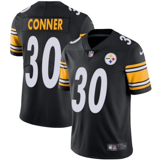 Men's Nike Pittsburgh Steelers #30 James Conner Black Team Color Vapor Untouchable Limited Player NFL Jersey - Ujersey